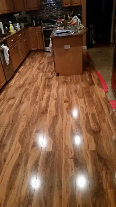updated flooring in kitchen